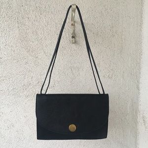 Slim, leather shoulder/ crossbody bag